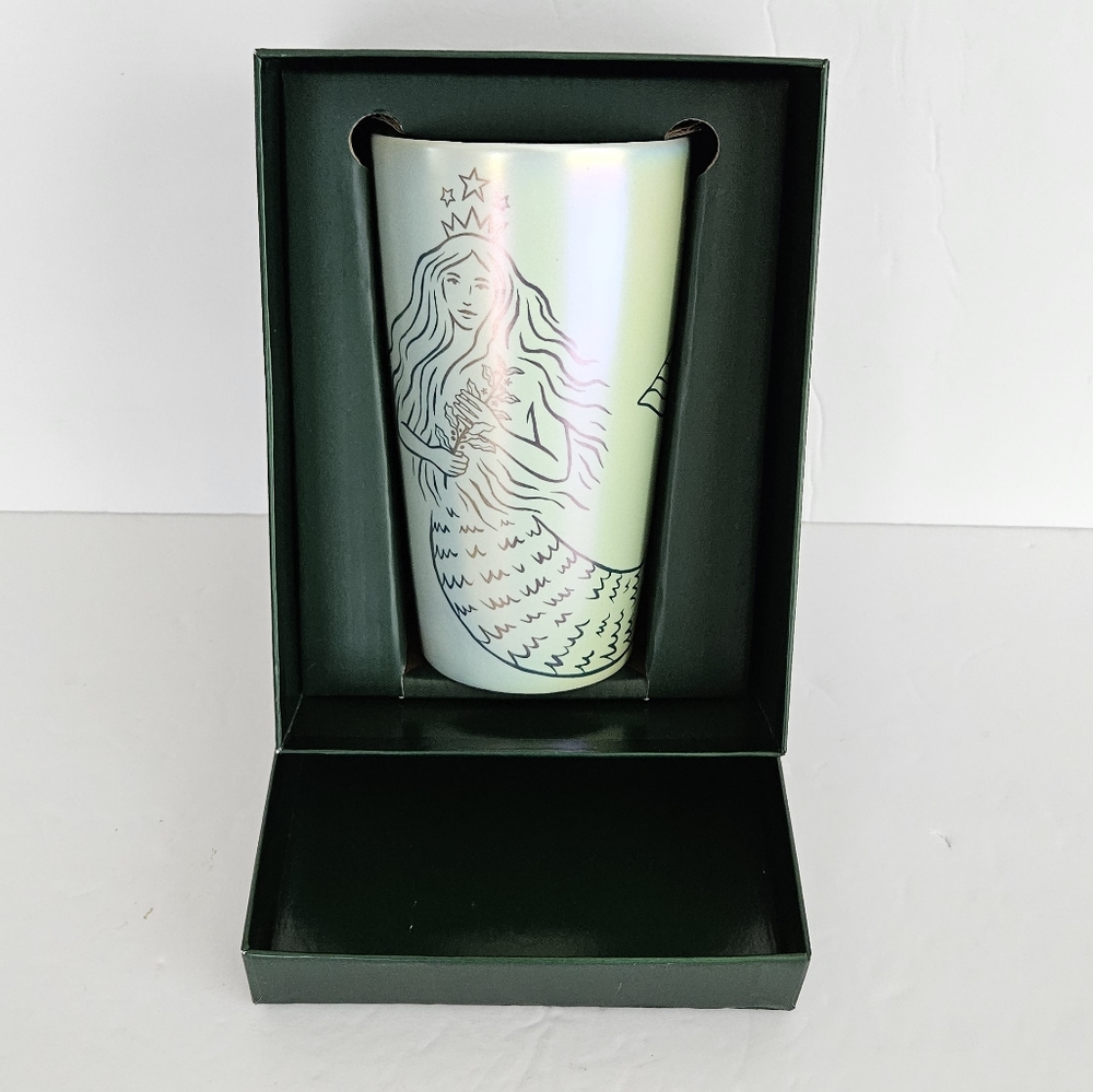 New Starbucks Tumbler Ceramic 50 Years‎ Limited Edition Mermaid Siren